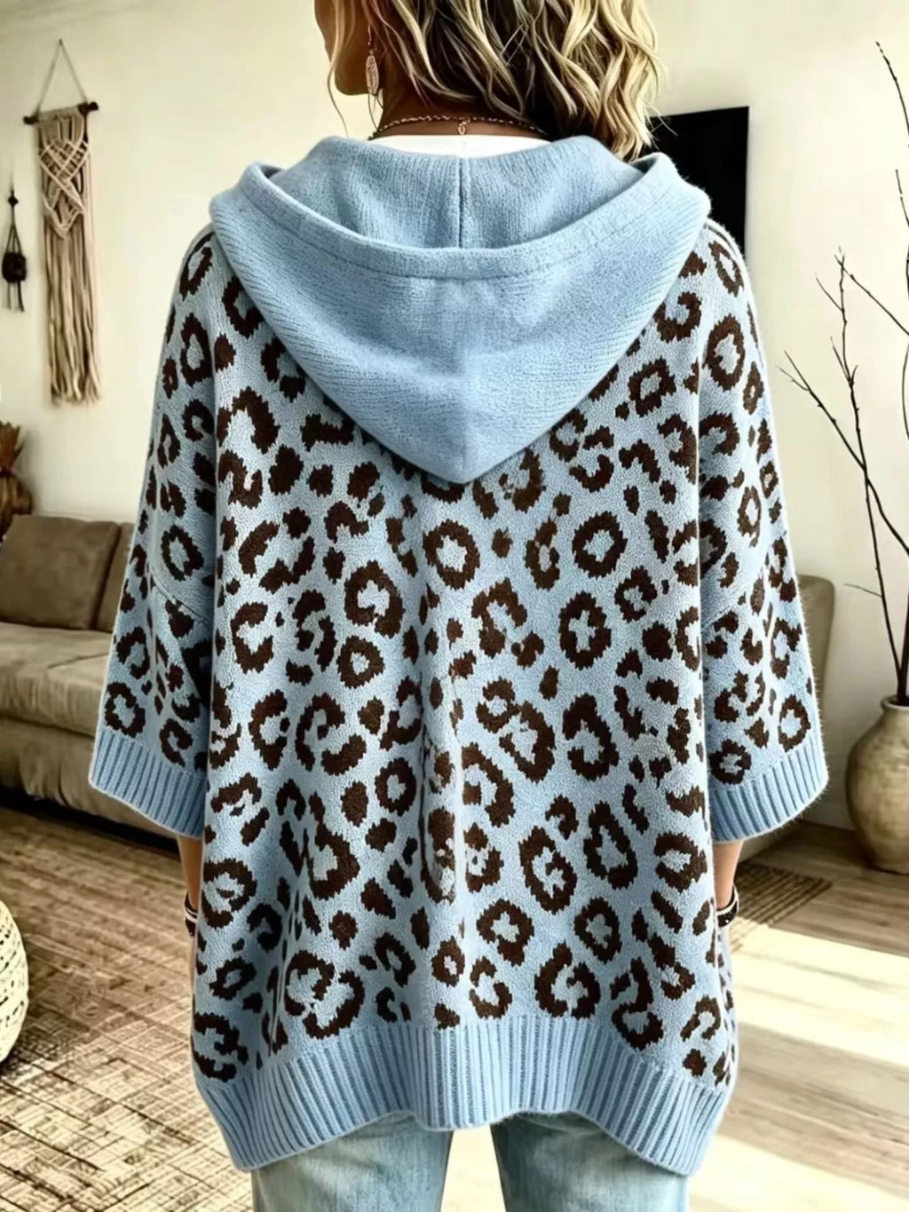 Drawstring Leopard Hooded Sweater (5)