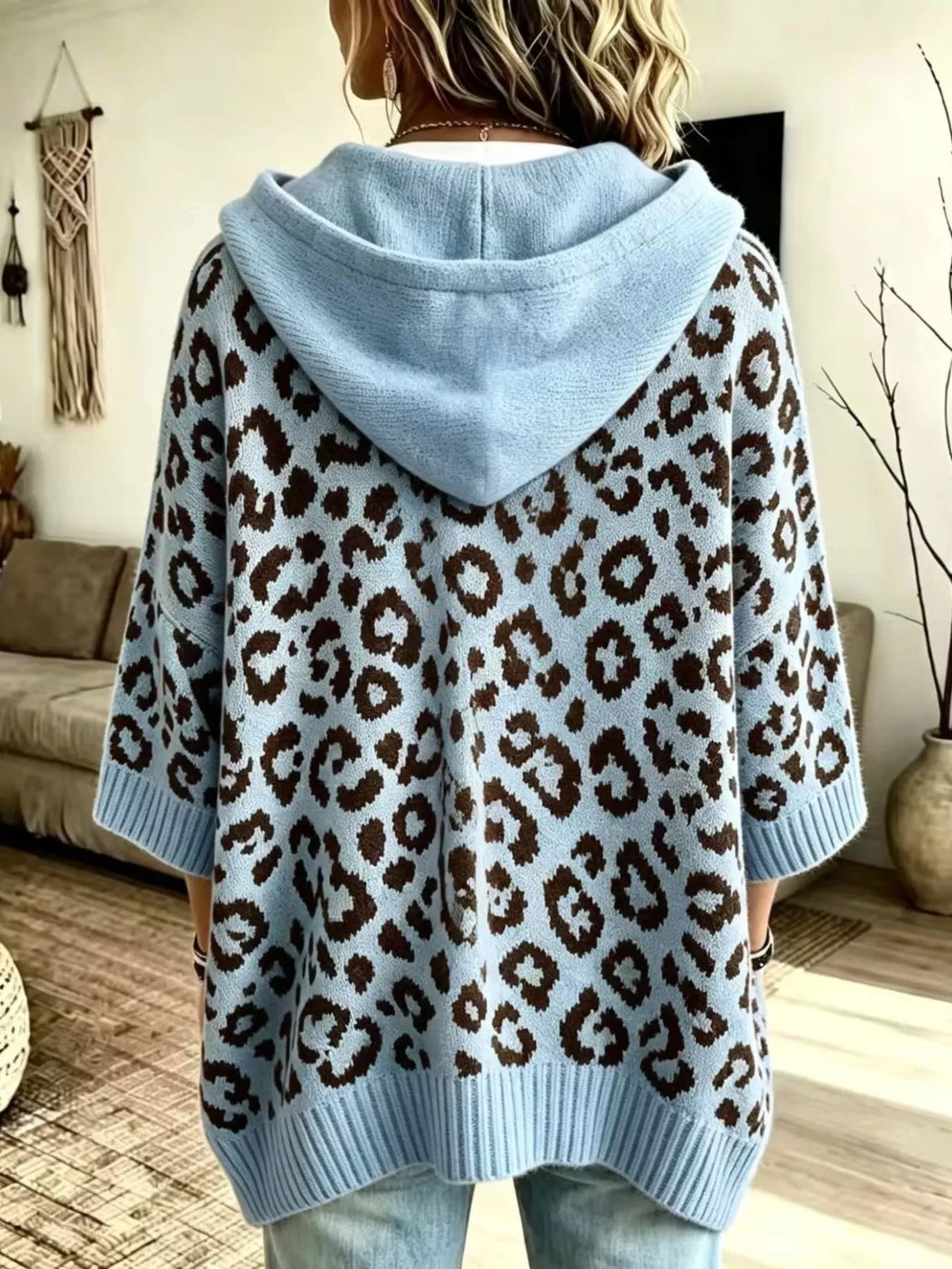 Drawstring Leopard Hooded Sweater (5)