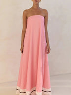Smocked Printed Tube Maxi Dress (27)