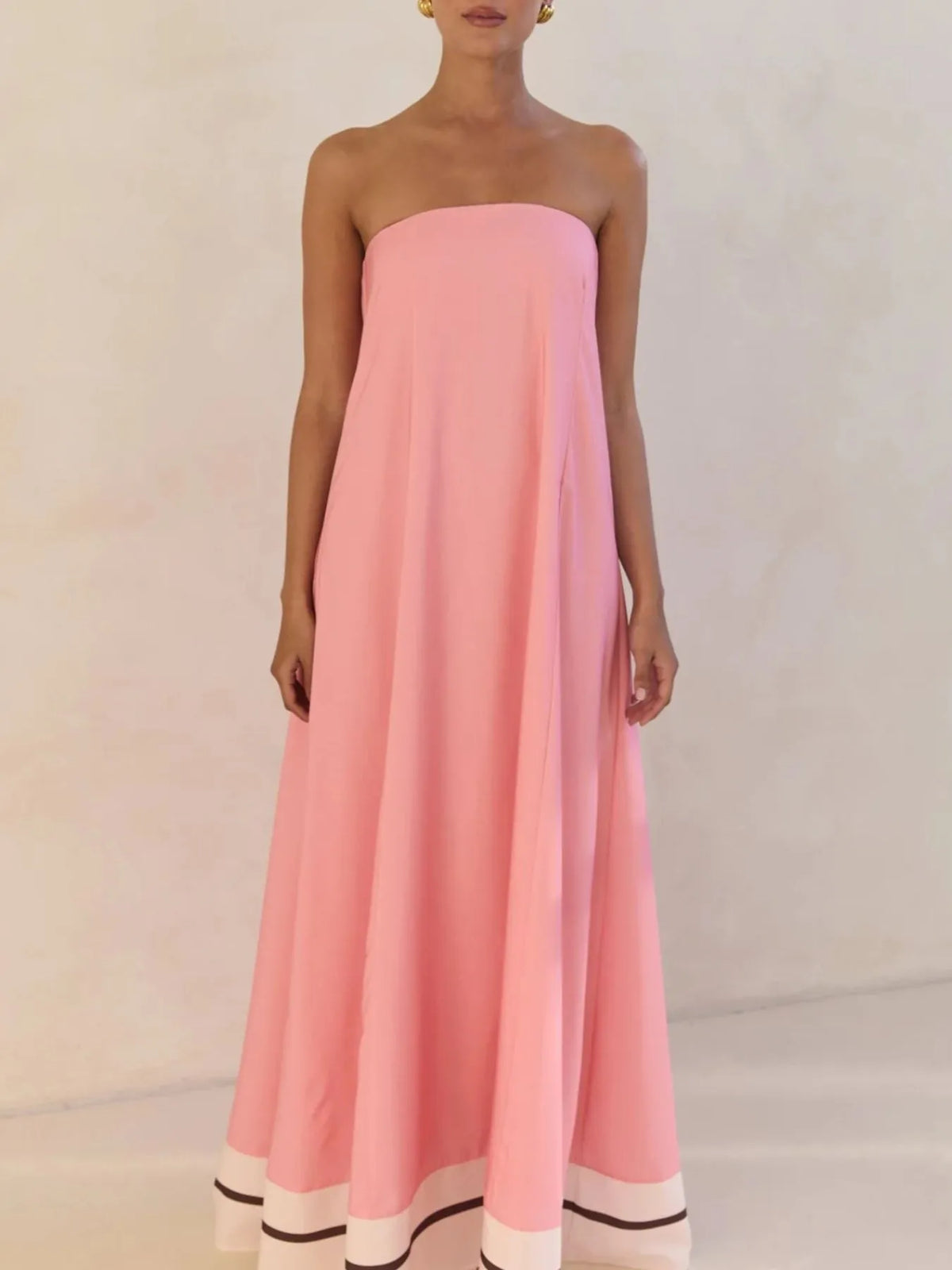 Smocked Printed Tube Maxi Dress (27)