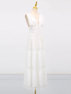 Tiered V-neck Sleeveless Maxi Dress (6)