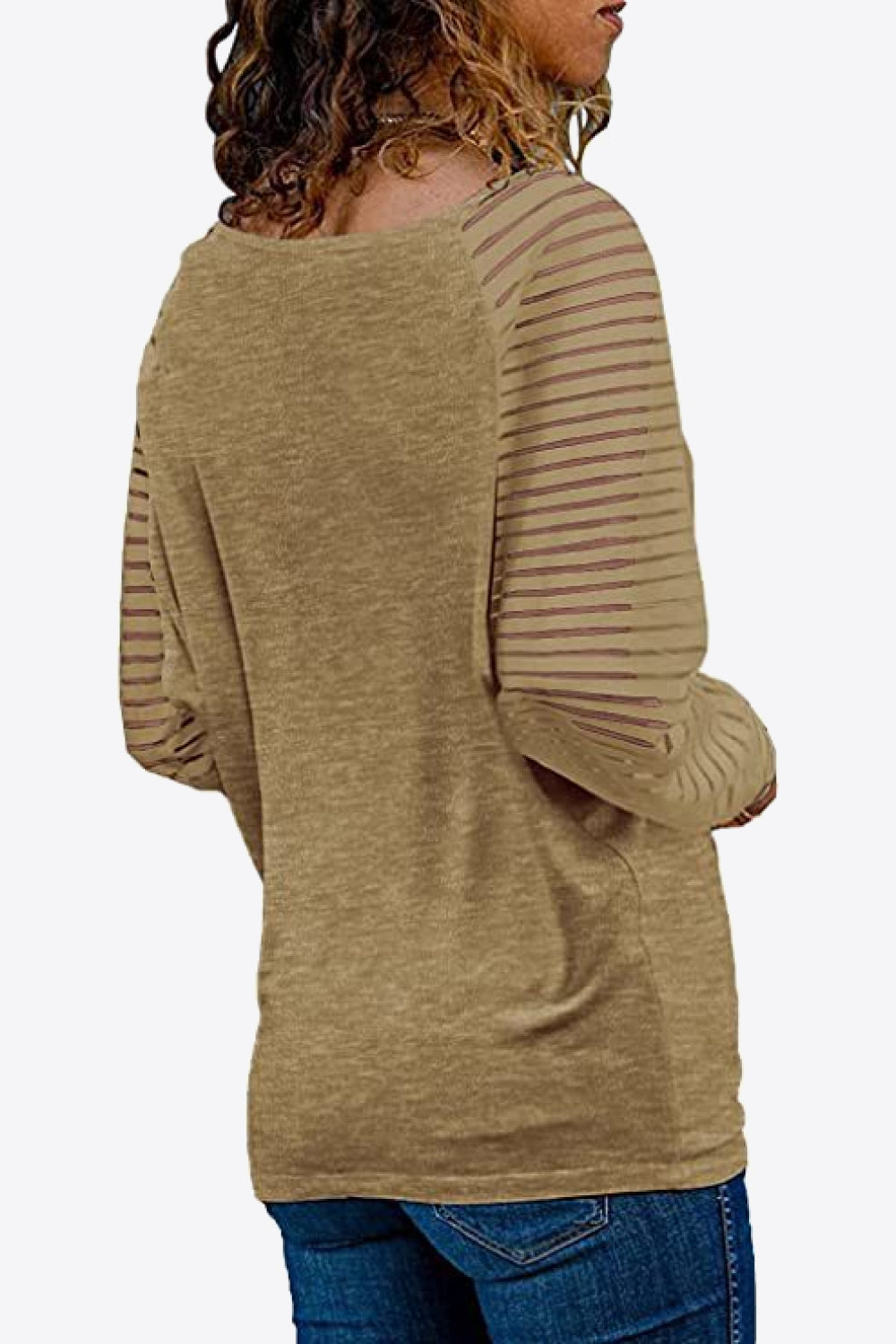 V-neck Long Raglan Sleeve Top (24)
