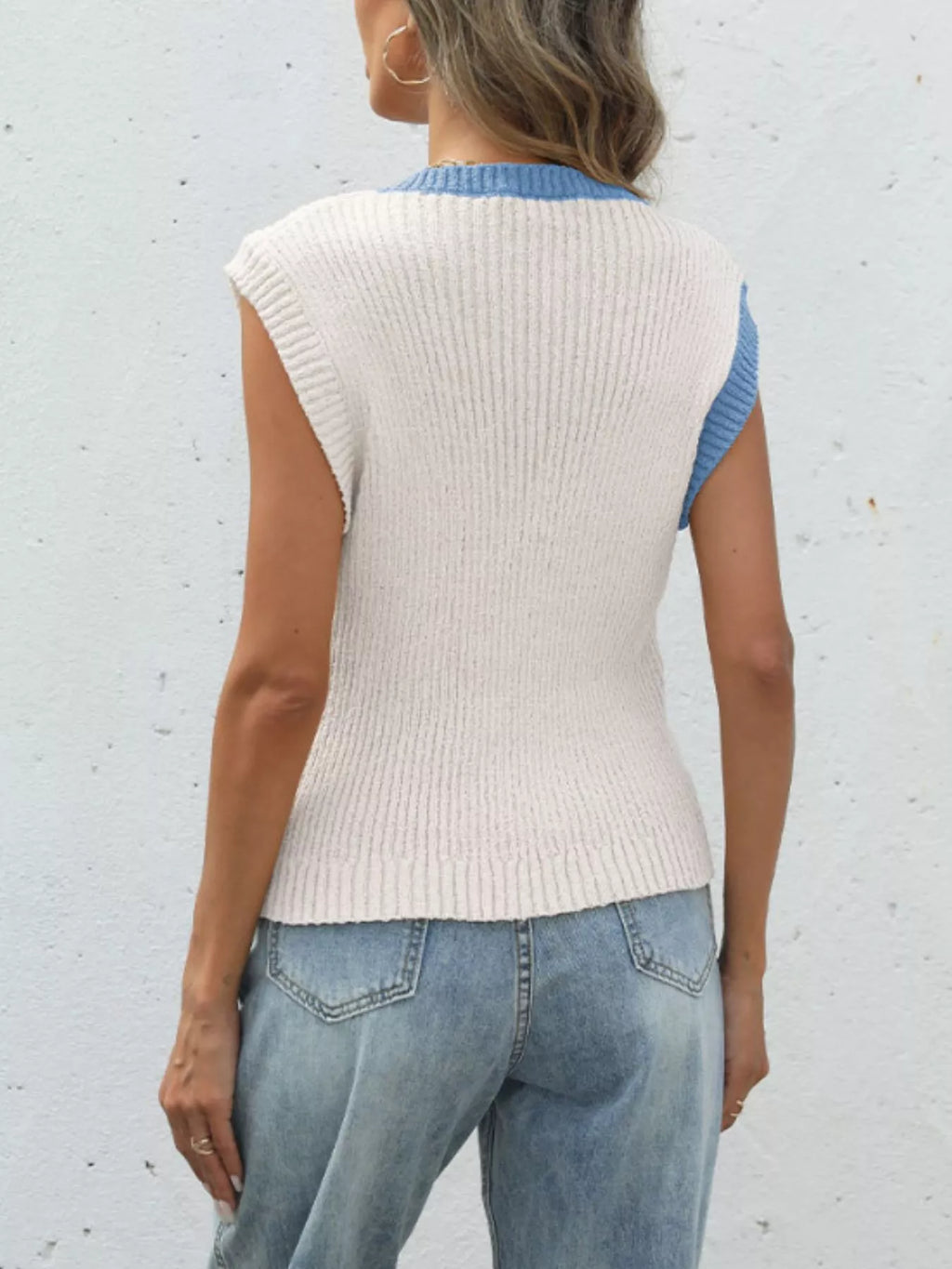 Two-tone Button Up Cardigan (13)