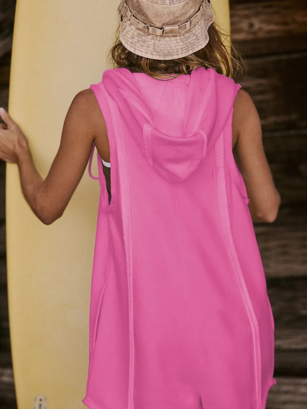 Half Zipped Hooded Sleeveless Romper (9)