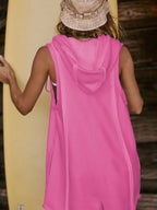 Half Zipped Hooded Sleeveless Romper (9)