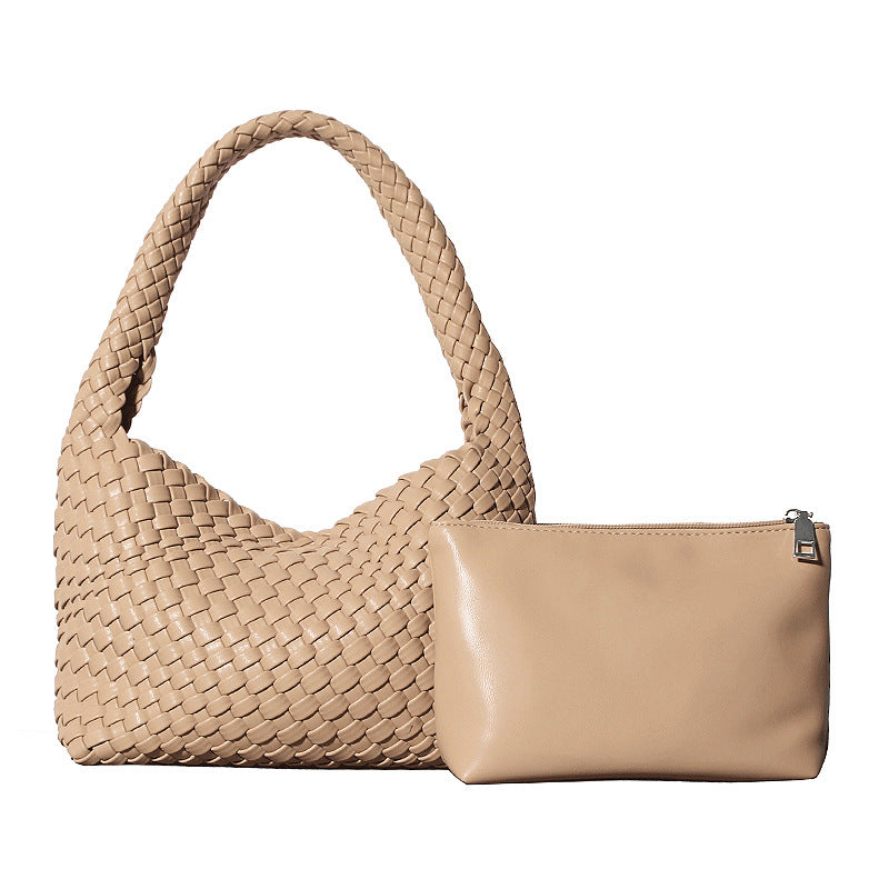 Handmade Shoulder Soft Leather Hand Carrying Woven Bag photo 1