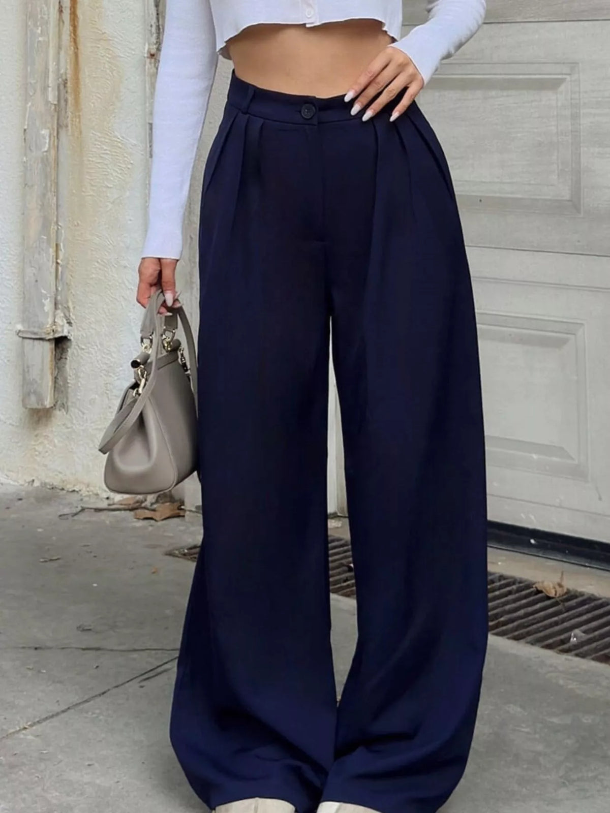 High-waisted Pleated Wide-leg Pants (27)