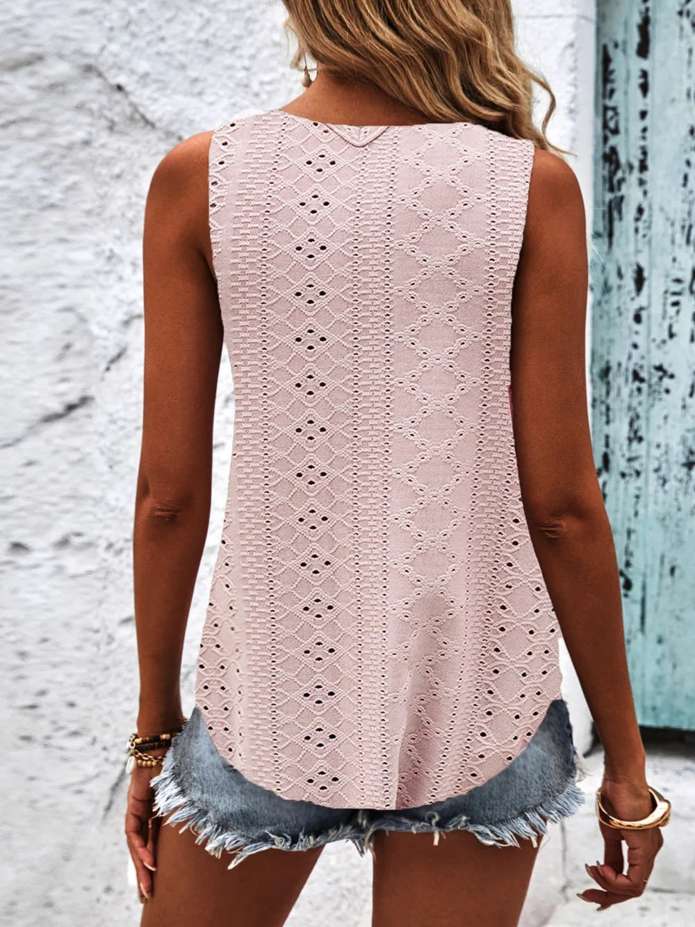 Eyelet Wide Strap Tank (3)