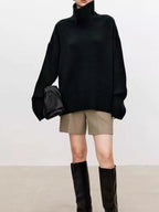 Oversized Turtleneck Wool Sweater (36)