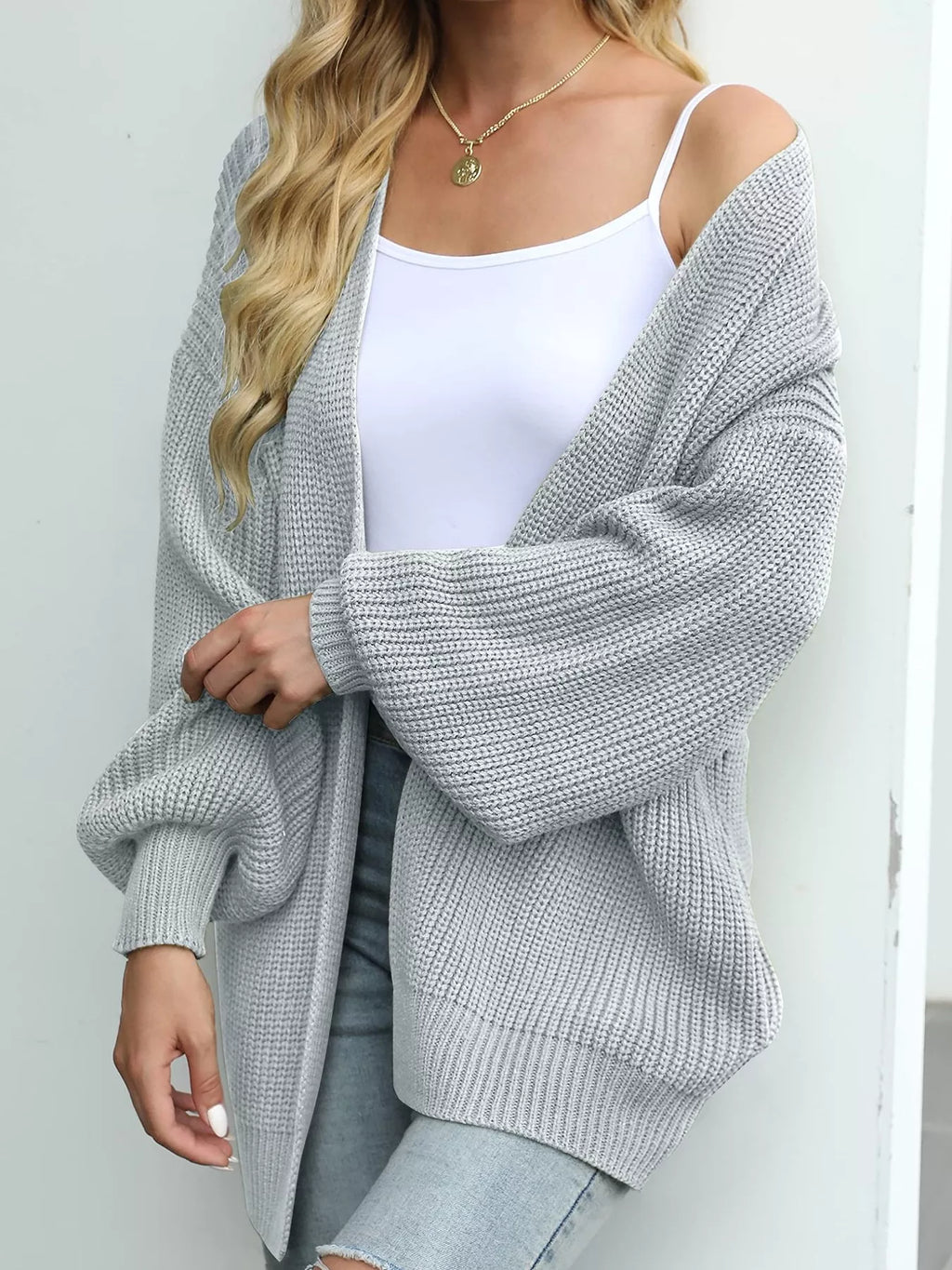 Open-front Chunky Knit Cardigan (14)