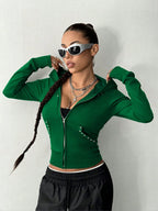 Zip-up Long Sleeve Hoodie (9)