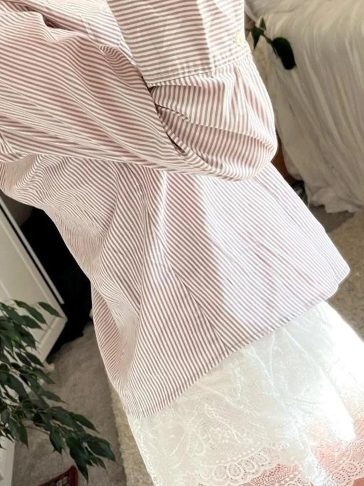 Printed Button-down Long Sleeve Shirt (7)