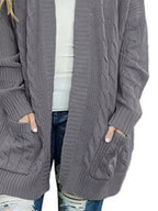 Chunky Knit Open Front Cardigan (10)