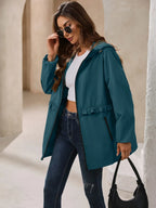 Outdoor Waterproof Long Sleeve Hooded Windbreaker (21)