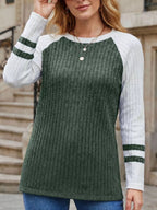 Ribbed Raglan Sleeve T-shirt (3)