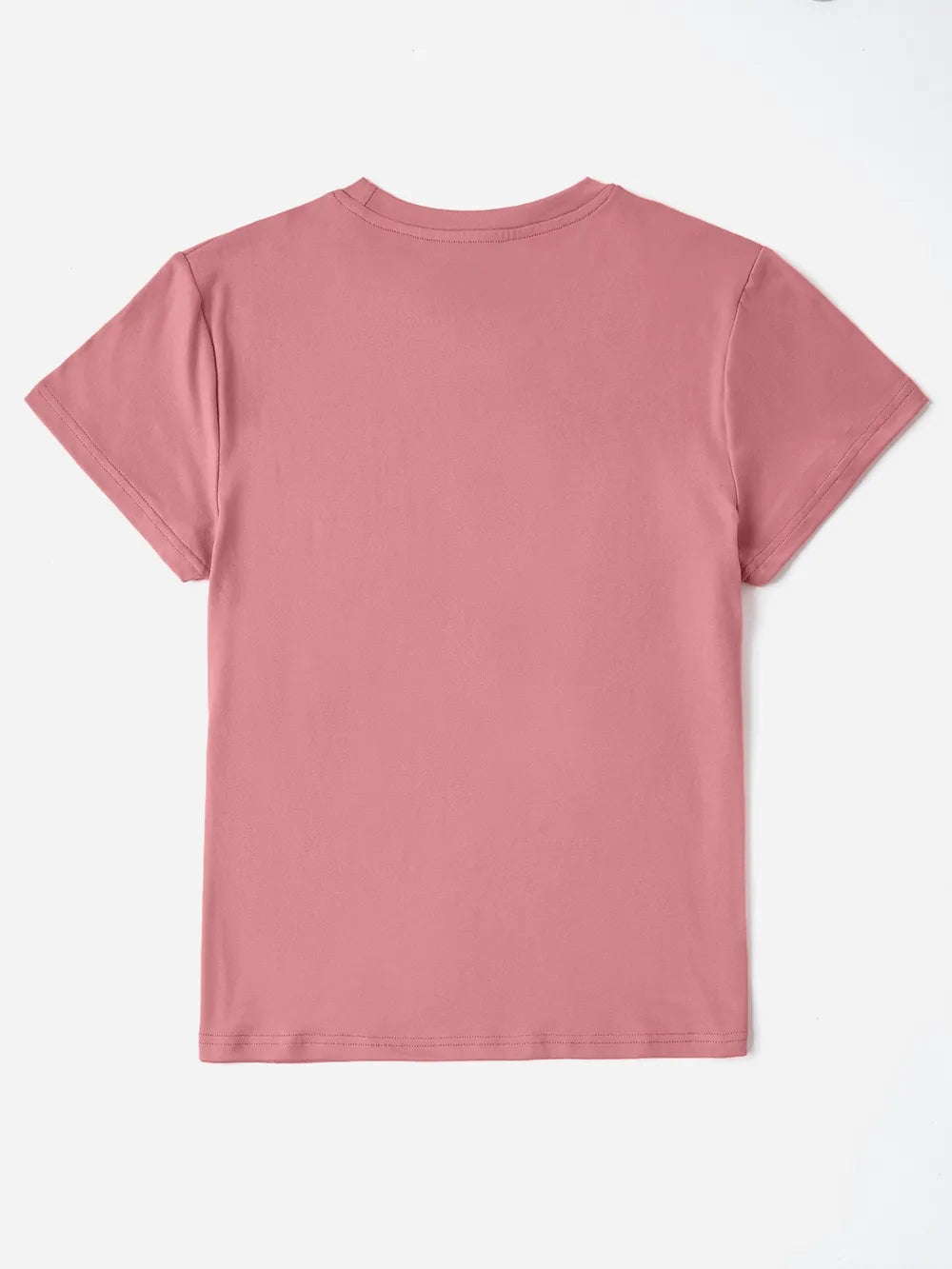 Graphic Heart Round Neck Short Sleeve T-shirt (17)