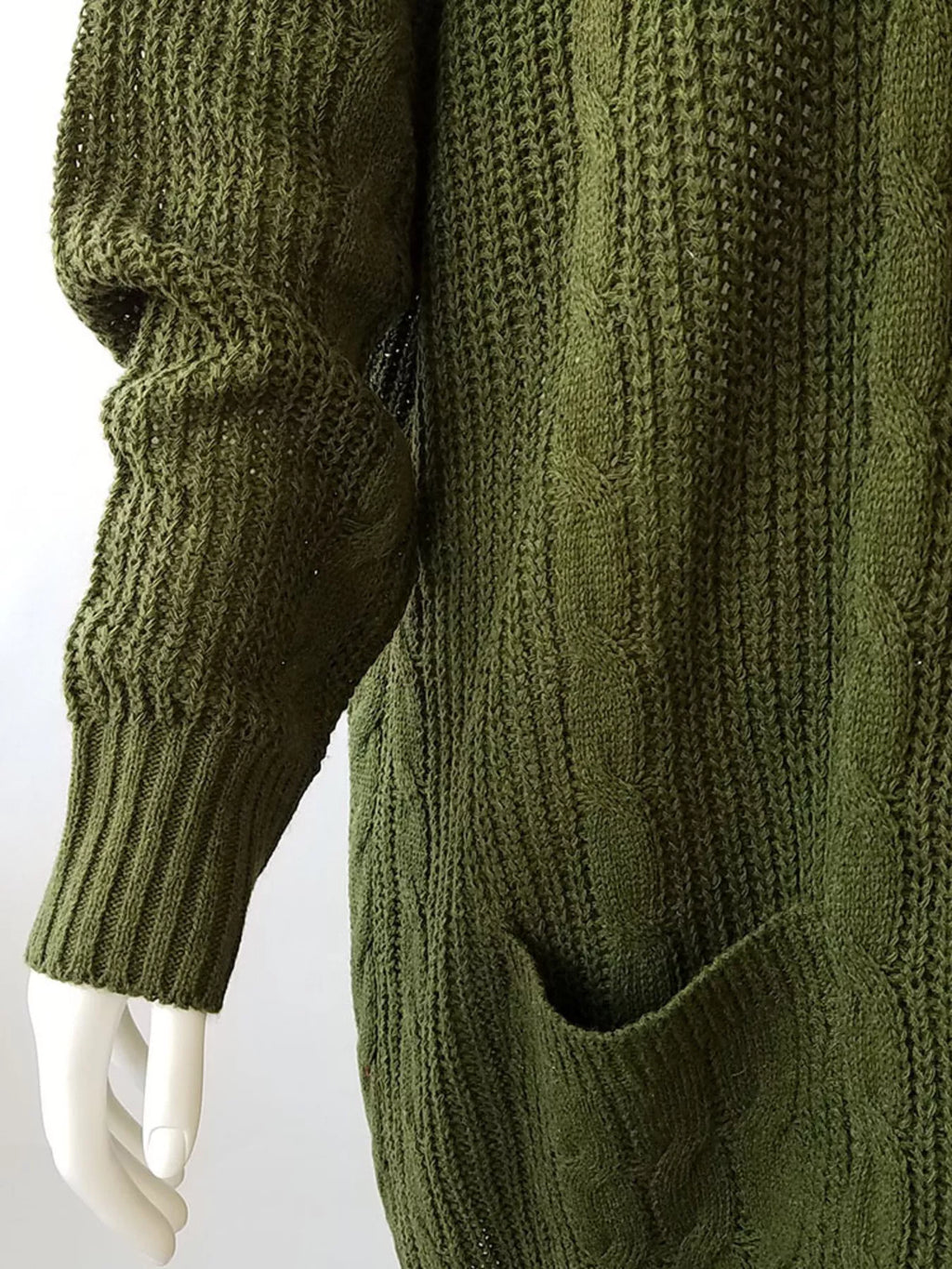 Chunky Knit Open Front Cardigan (3)
