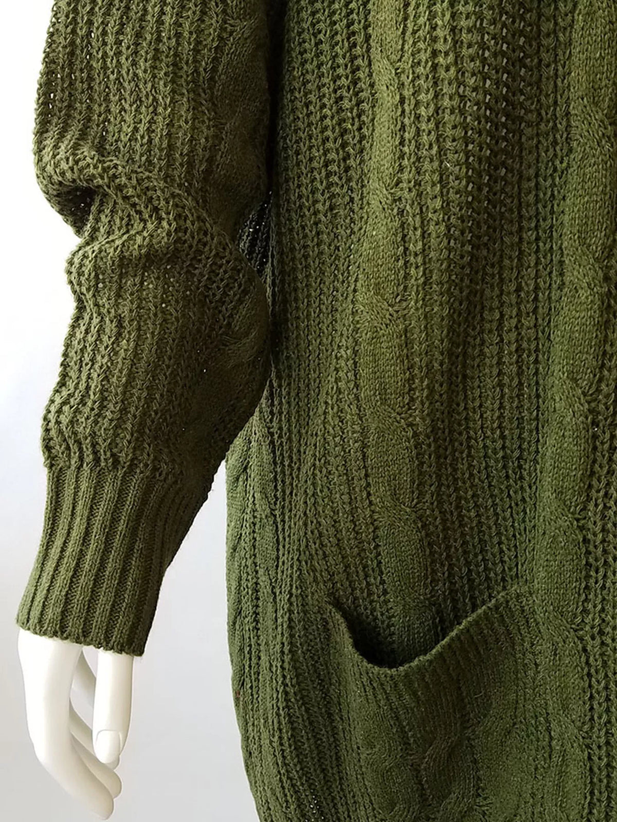 Chunky Knit Open Front Cardigan (3)