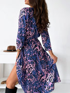 Printed Tie Waist Midi Dress (12)