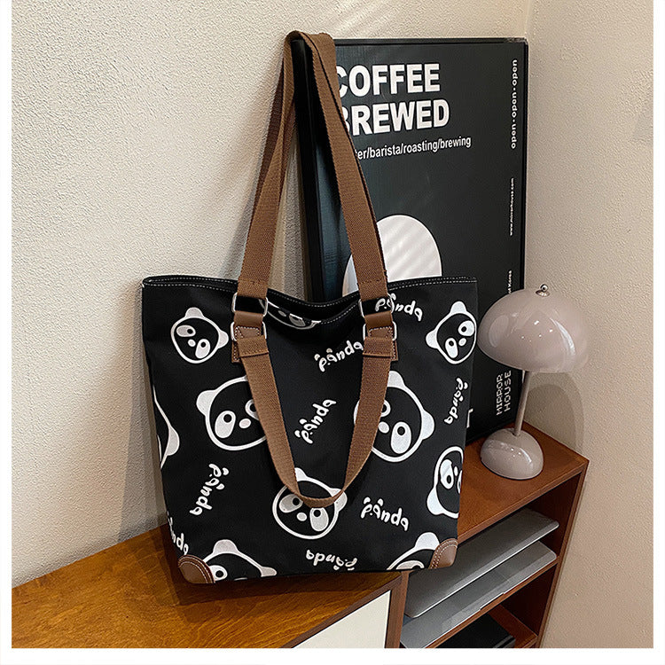 Cute Panda Canvas Bag Cartoon Casual Shoulder photo 19