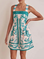 Printed Square Neck Midi Dress (13)