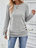 Round Neck Long Sleeve T-shirt (2)