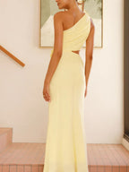 One-shoulder Floral Cutout Dress (10)