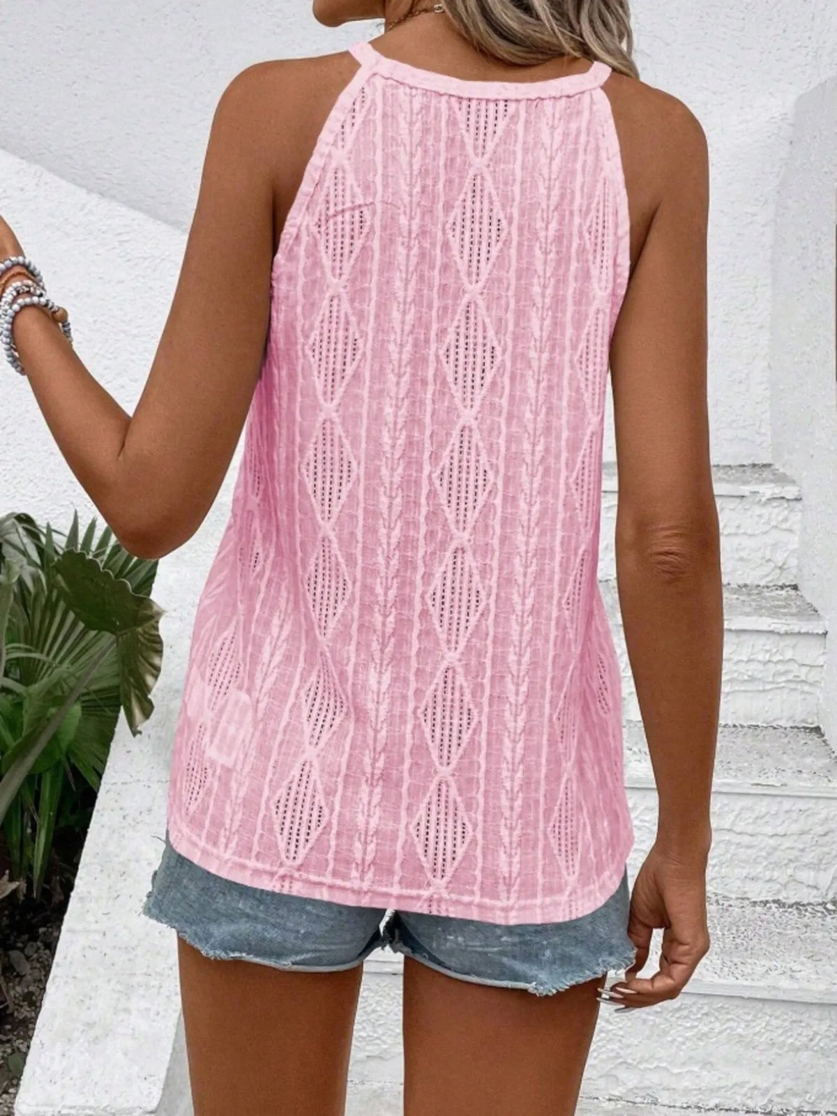 Textured Round Neck Tank (5)