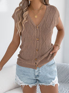 Cable Knit Button-down Cardigan (27)