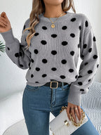 Polka Dot Round Neck Sweater (18)