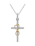 Alloy Pendant Diamond Eight-character Cross Necklace