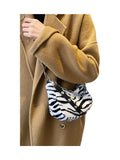Leopard Pattern Plush Bag Diagonal Chain Shoulder
