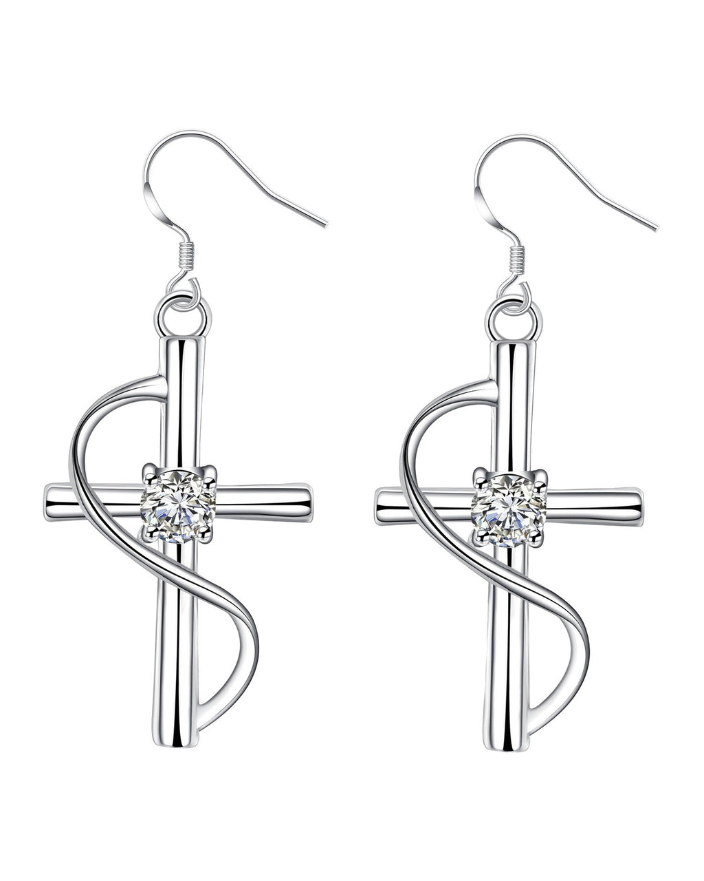 New Popular Elongated Cross Earrings