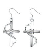 New Popular Elongated Cross Earrings