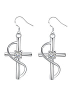 New Popular Elongated Cross Earrings