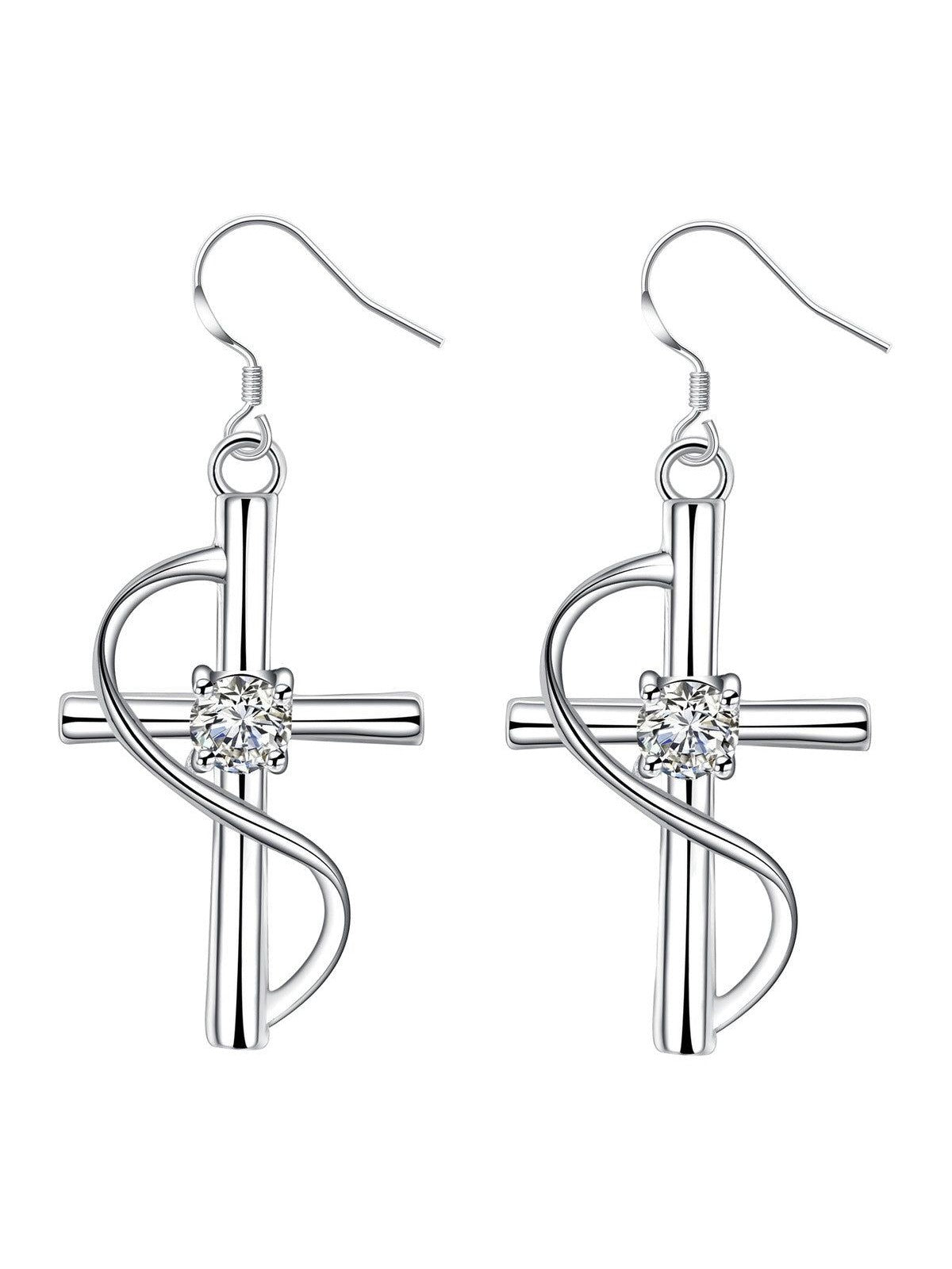 New Popular Elongated Cross Earrings