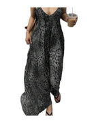 Women's Summer Fashion Leopard Print Spaghetti Strap Dress (7)