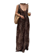 Women's Summer Fashion Leopard Print Spaghetti Strap Dress (9)