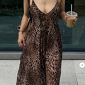 Leopard Print Spaghetti Strap Dress