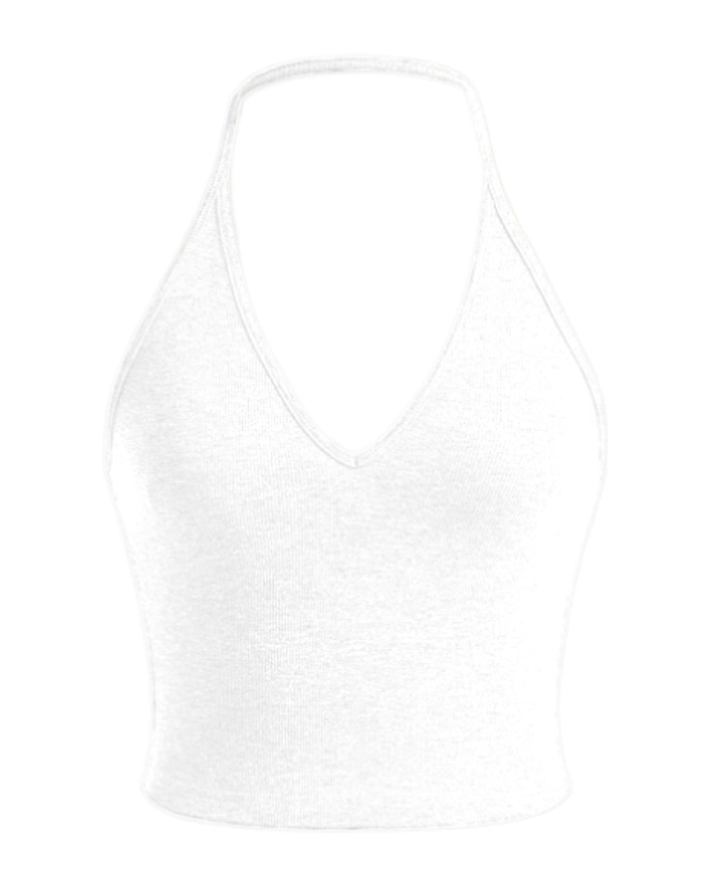 Summer Solid Crop Halter Top photo 11