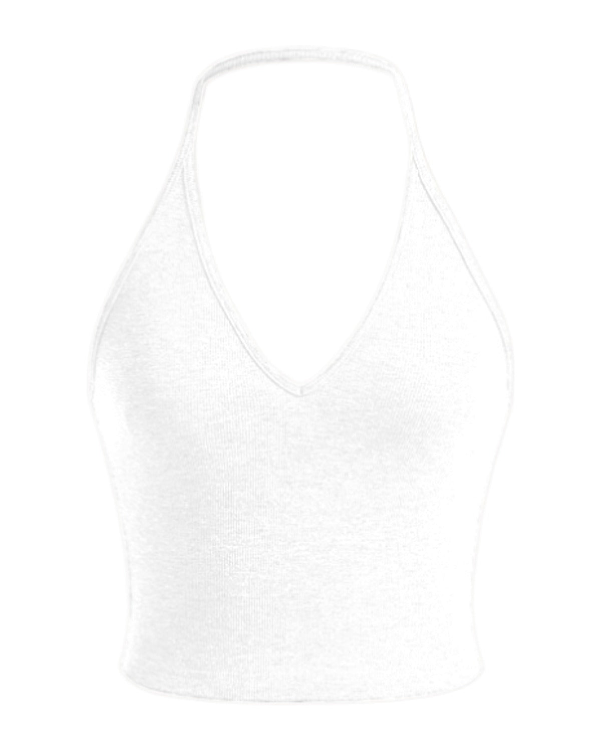 Summer Solid Crop Halter Top photo 11