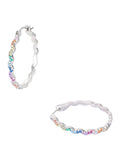 Geometric Simple Rhinestone Earrings Wave Shape