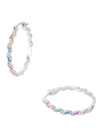 Geometric Simple Rhinestone Earrings Wave Shape