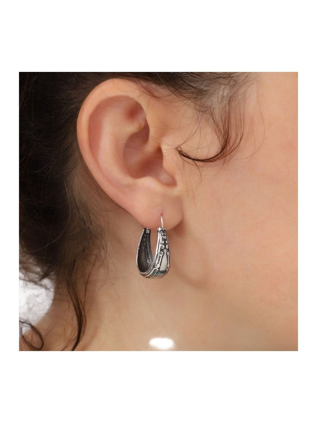 Vintage Carved Pattern Earrings Jewelry