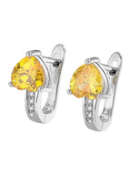 Loving Heart Zircon British Ear Clip Japanese Korean Simple