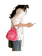 Mesh Drawstring Bucket Bags