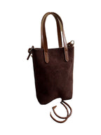 Crossbody Leopard Print Suede Bag