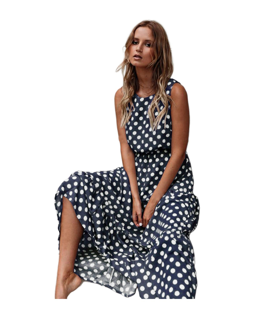Polka Dot Sleeveless Dress photo 4