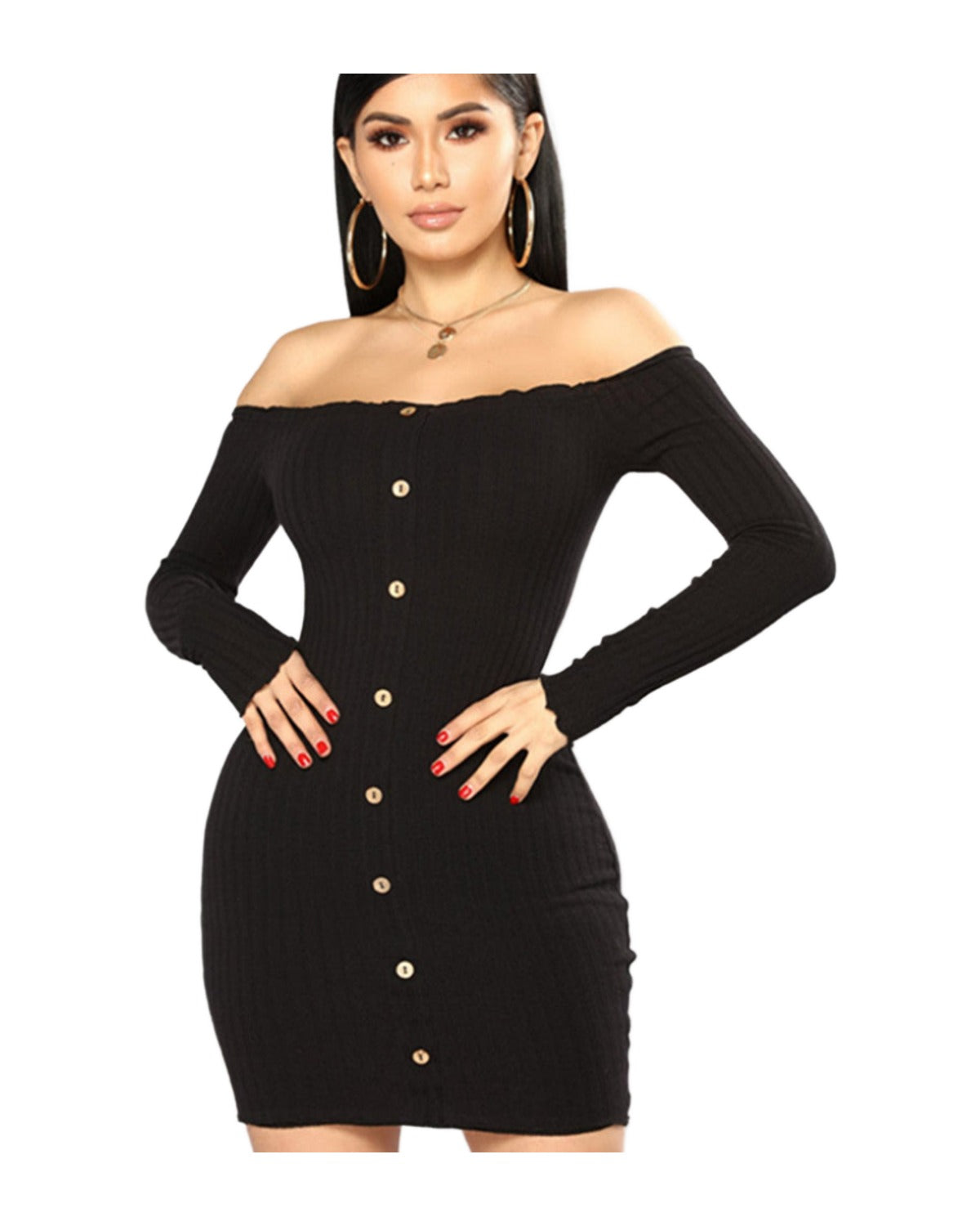 One-shoulder Bag Hip Dress photo 4