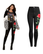 3d Embroidery Skinny Jeans photo 3